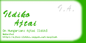 ildiko ajtai business card