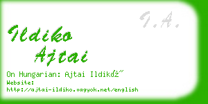 ildiko ajtai business card